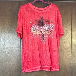 Coca-Cola T-Shirt with Palm Design plus size